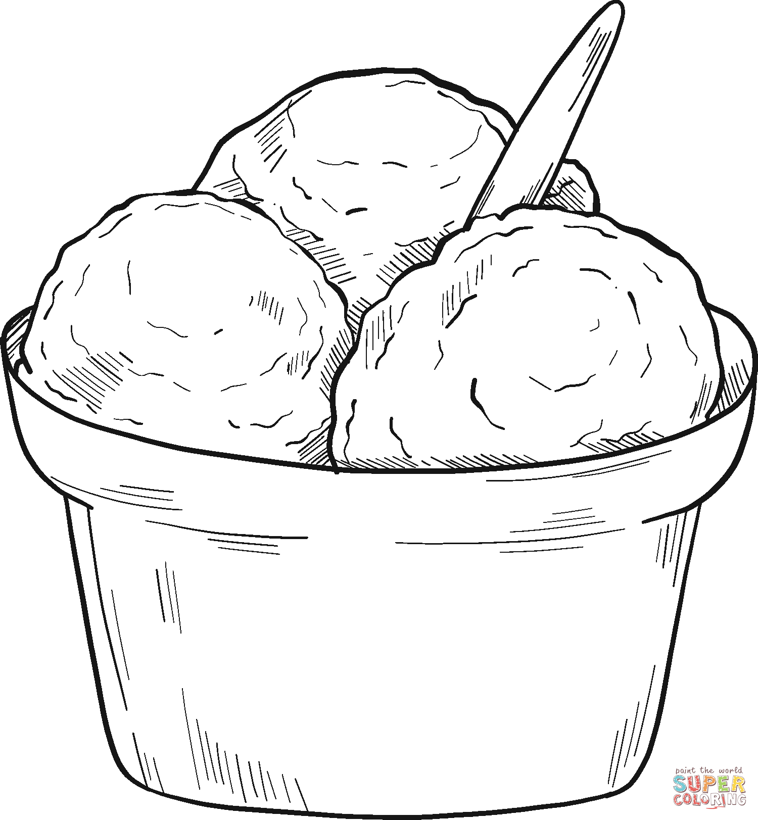 Snow cone coloring page free printable coloring pages