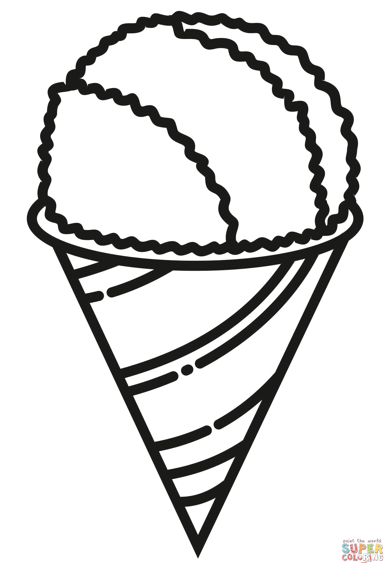 Snow cone coloring page free printable coloring pages