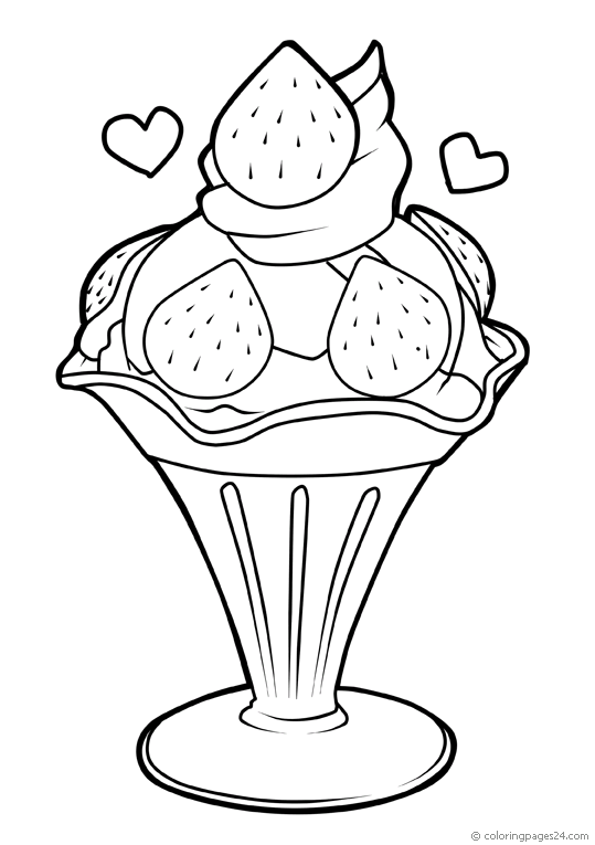 Ice cream snow cones coloring pages