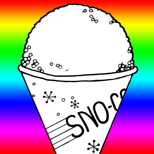 Snow cone games coloring pages for children by piyawan chamnarnchanan