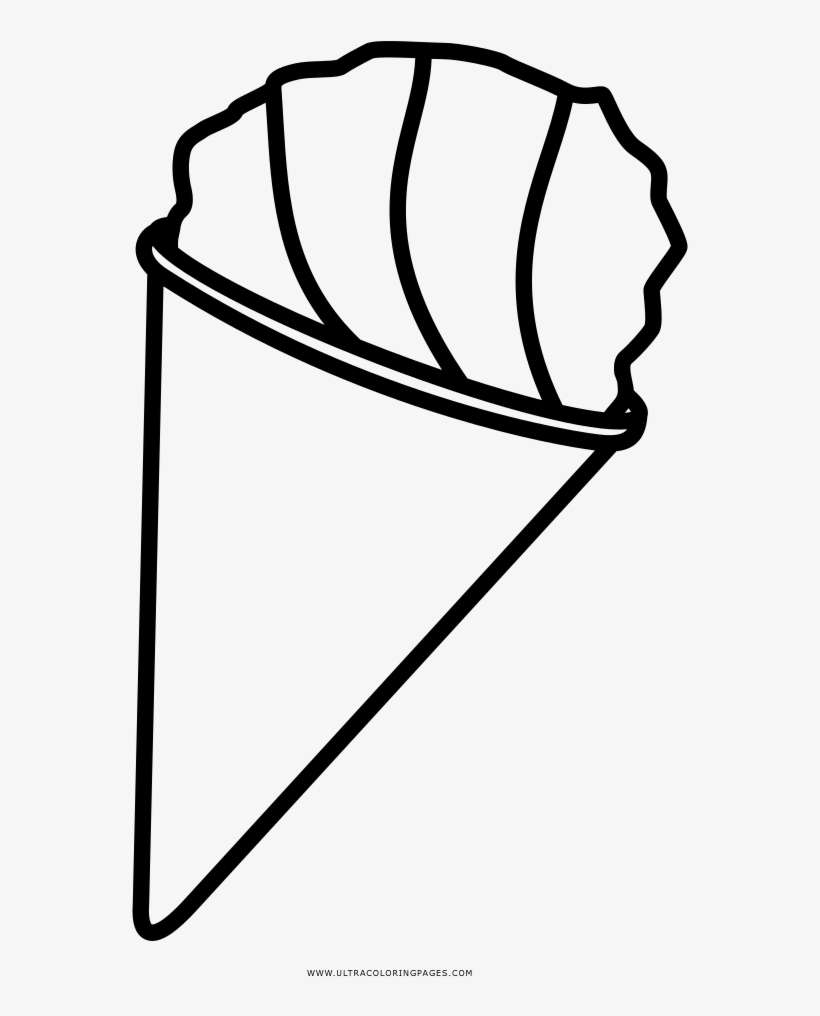 Snow cone coloring page