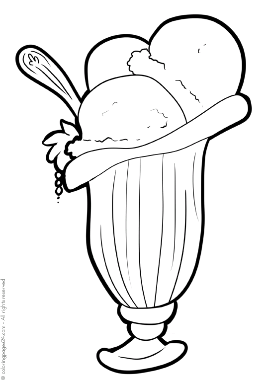 Ice cream snow cones coloring pages