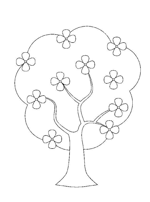 Online coloring pages coloring page tree spring download print coloring page
