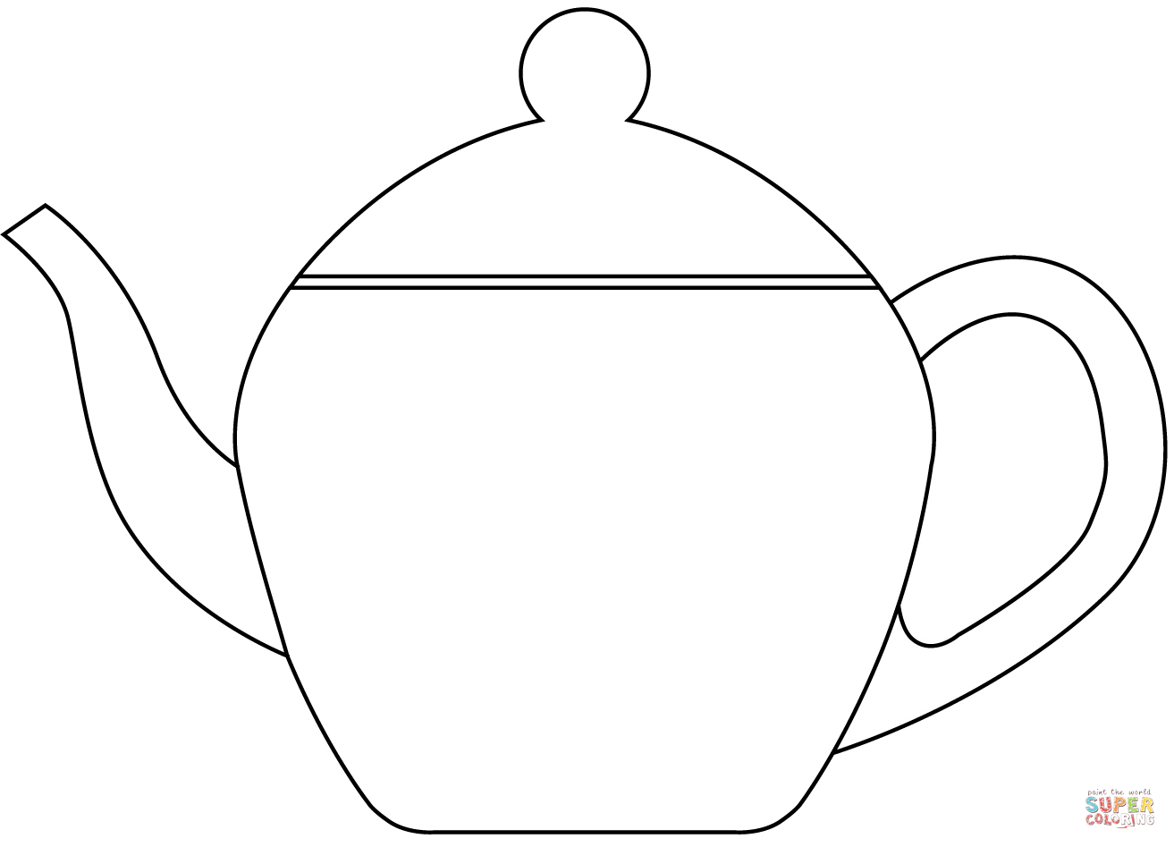 Teapot coloring page free printable coloring pages