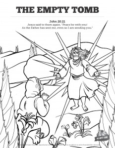 John the empty tomb sunday school coloring pages