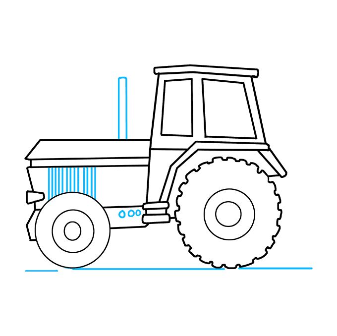 How to draw a tractor