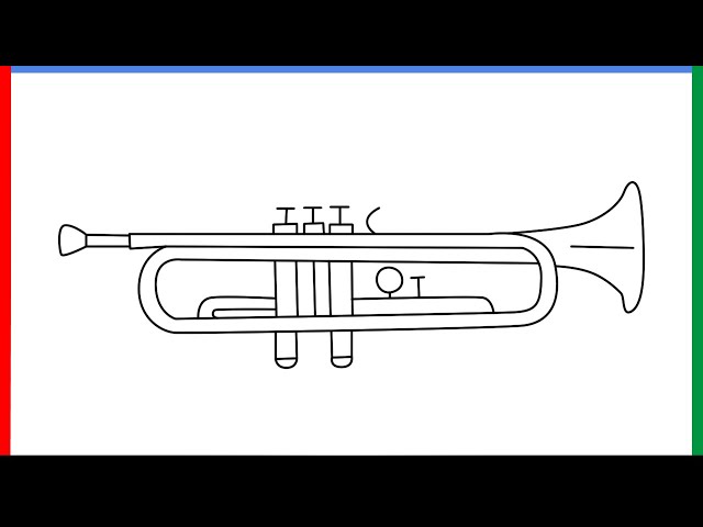 How to draw a trupet step by step for beginners