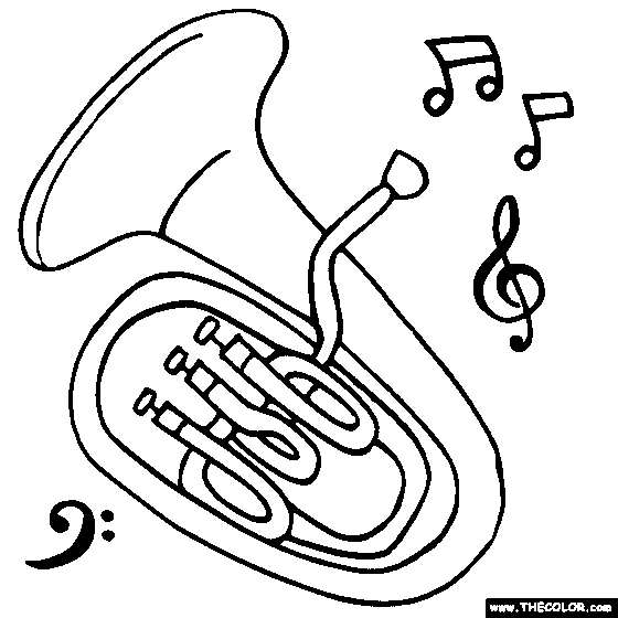 Usical instruents coloring pages