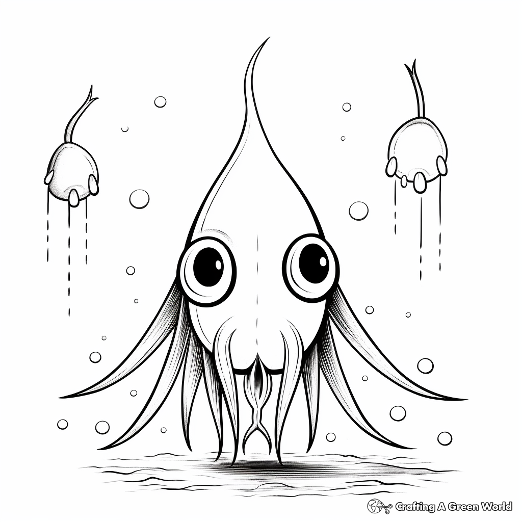 Vampire squid coloring pages
