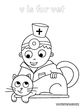 Vet coloring page