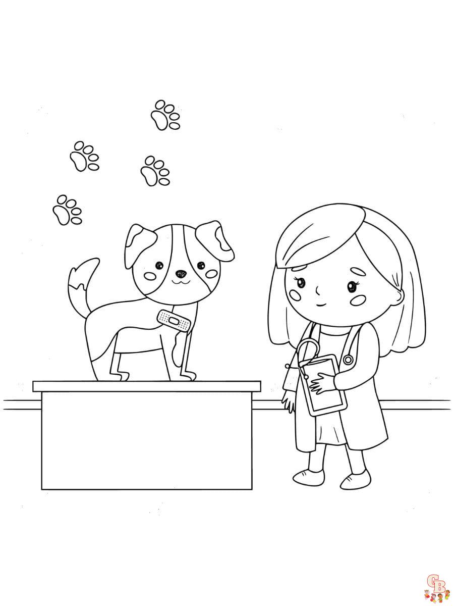 Printable vet coloring pages free for kids and adults