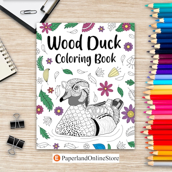 Wood duck coloring book mandala crafts hobbies zentangle books funny quotes and freestyle drawing pages carolina duck aix sponsa