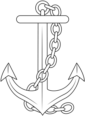 Anchor coloring page free printable coloring pages