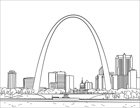 St louis gateway arch coloring page free printable coloring pages