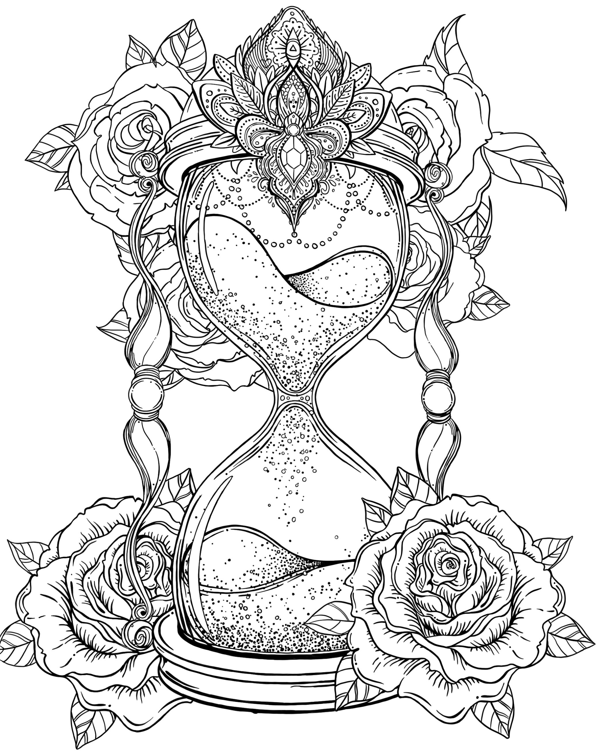 Hourglass lineart by blackstarsymphony on