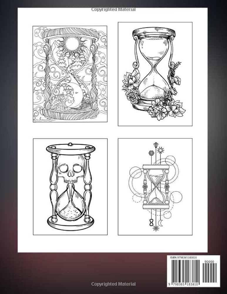 Hourglass coloring book wonderful coloring pages with hourglasses for all ages relaxation and stress relief gift idea for special occasions by world painting