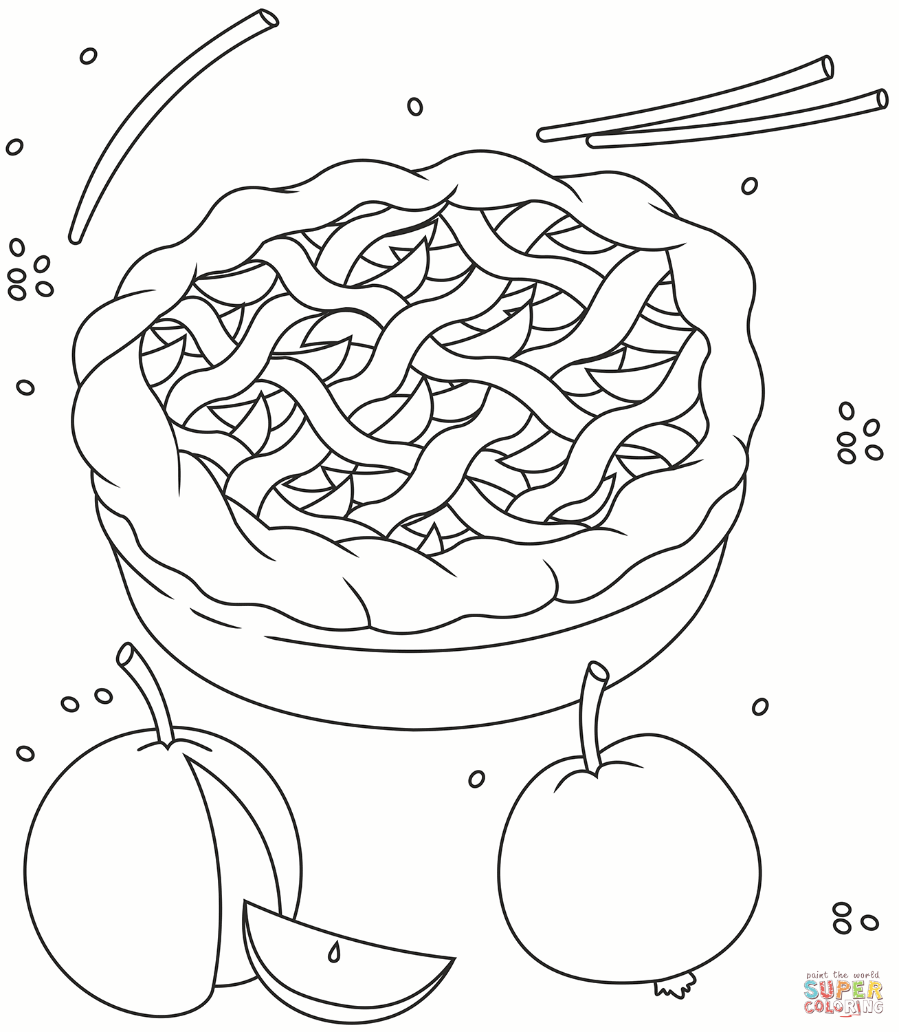 Apple pie coloring page free printable coloring pages
