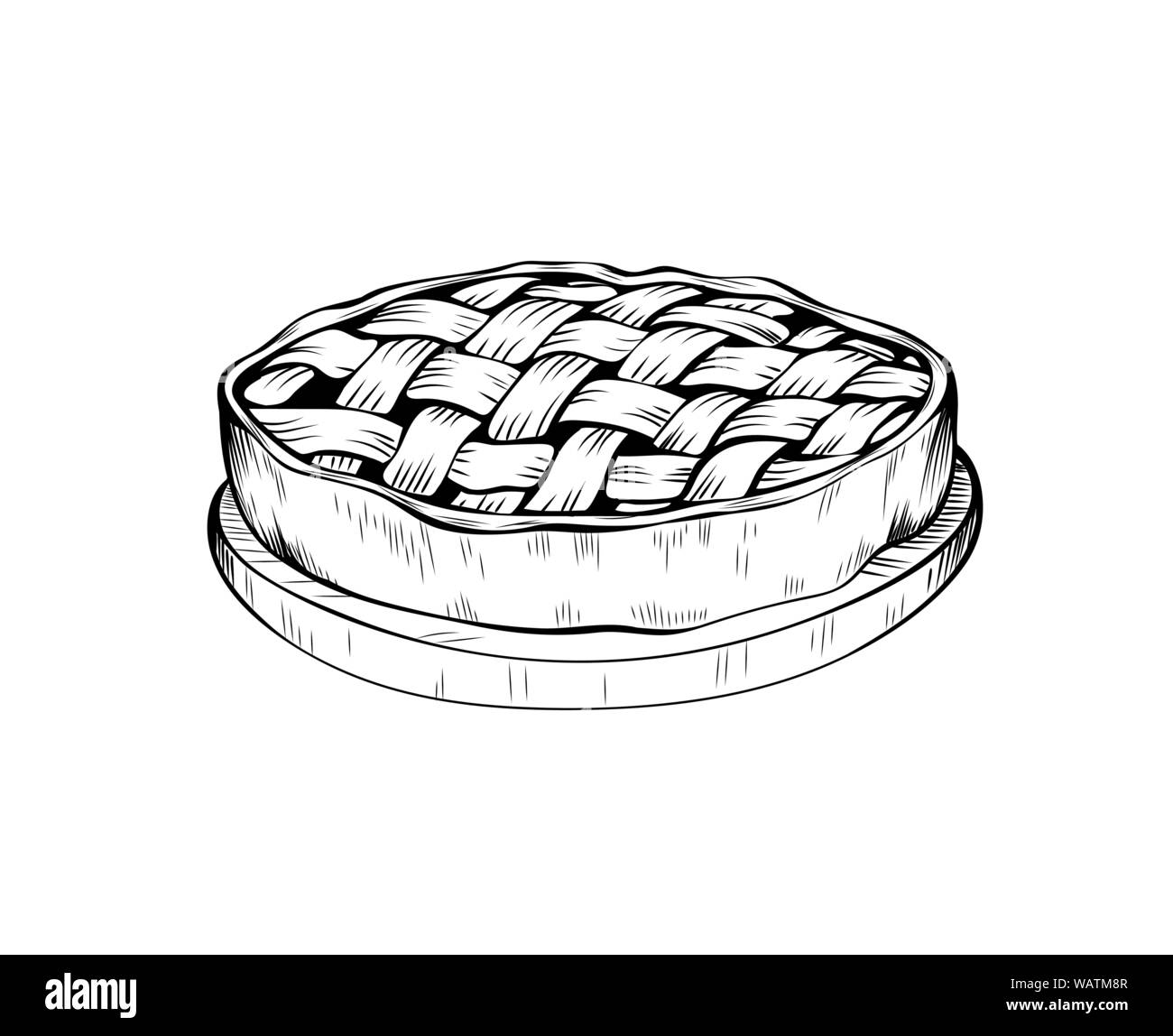 Apple pie drawing hi