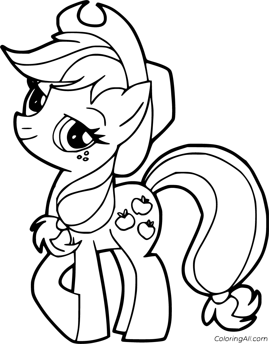 Colorful applejack coloring pages free printables