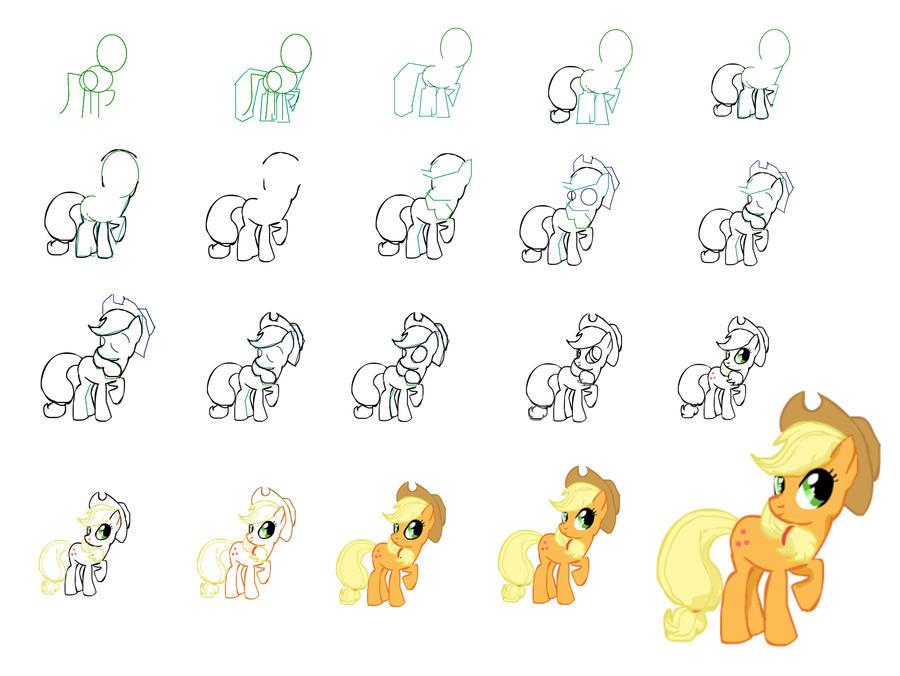 How to draw applejack by rainbowpudding on