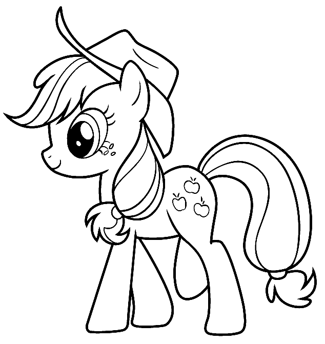 Applejack coloring pages printable for free download