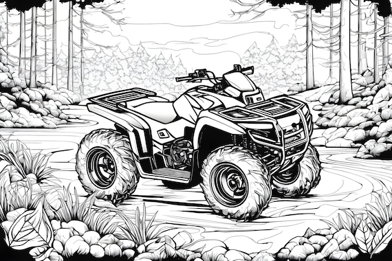 Atv coloring page