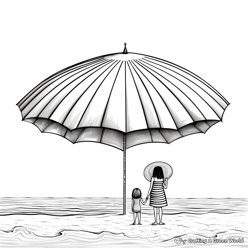 Umbrellas coloring pages