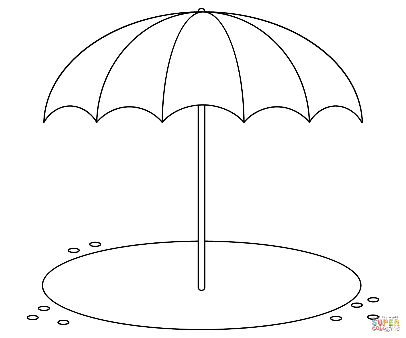 Beach umbrella coloring page free printable coloring pages