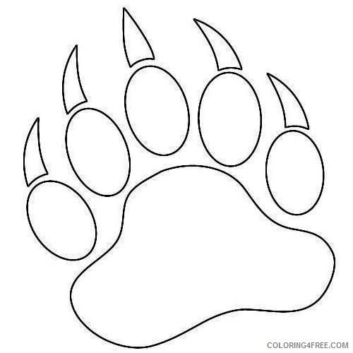 Bear paw print coloring pages bear paw print paw print bear quilts