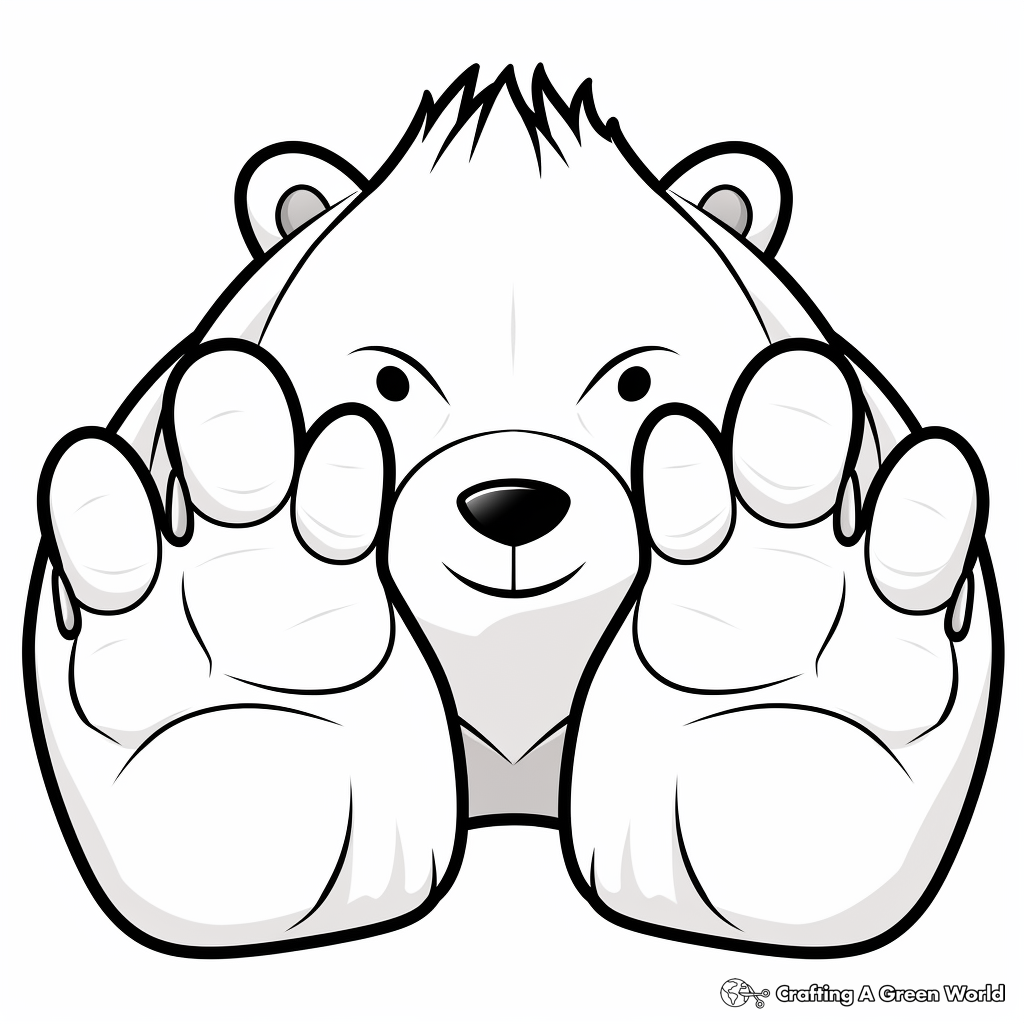 Bear paw coloring pages