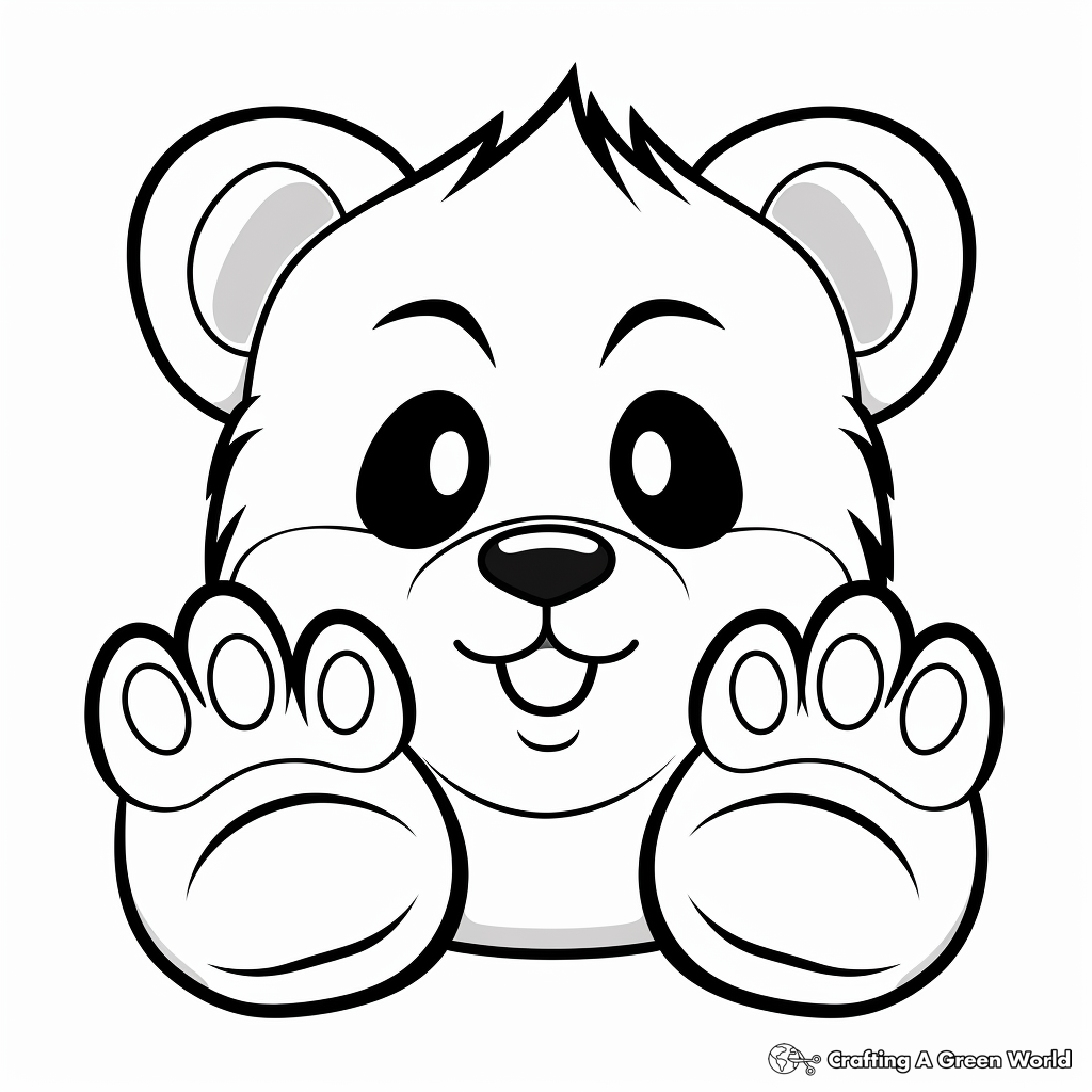 Bear paw coloring pages