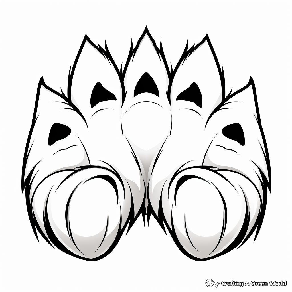 Bear paw coloring pages