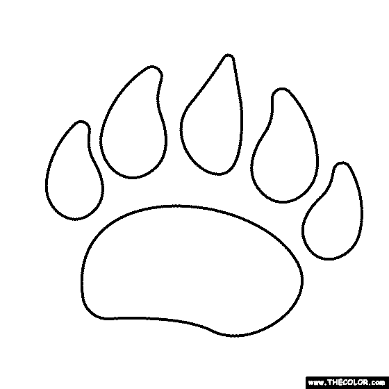 Bear claw coloring page