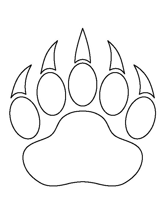 Printable bear paw print template bear paw print native beading patterns wood carving patterns