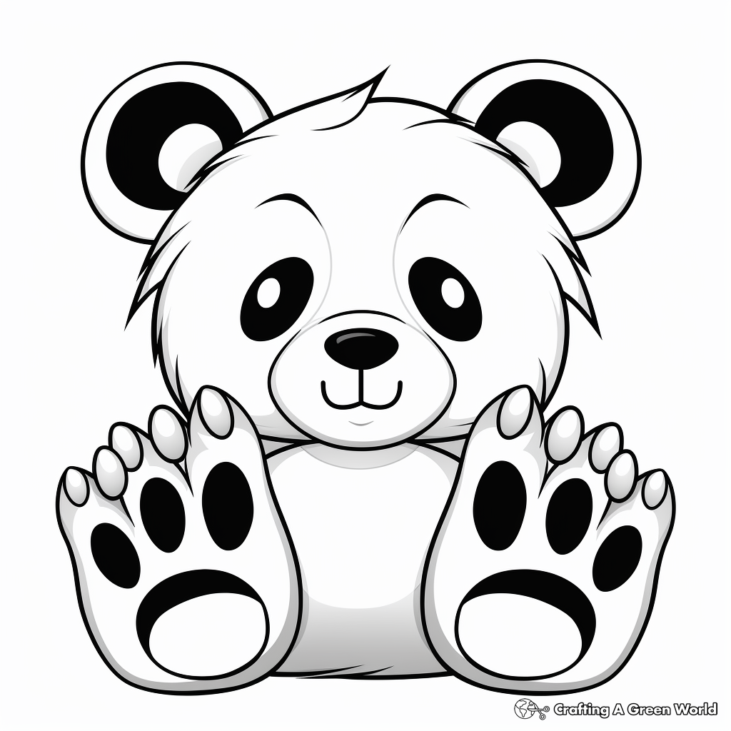 Bear paw coloring pages