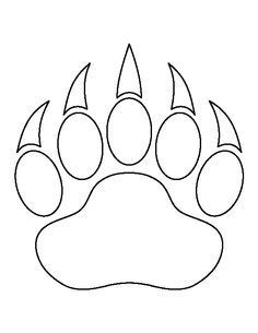 Bear paw print pattern use the printable outline for crafts creating stencils scrapbooking andâ bear paw print native beading patterns wood carving patterns