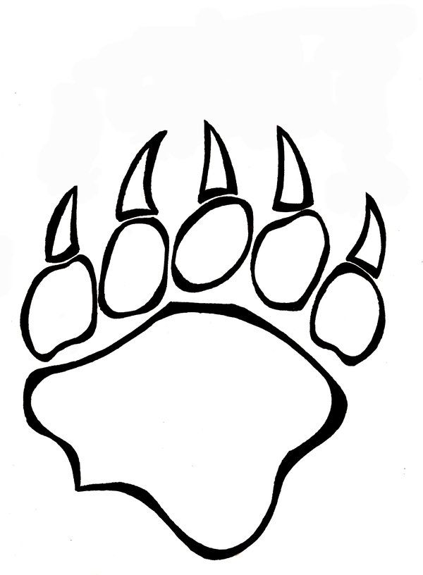Grizzly bear paw print clipart clipart panda