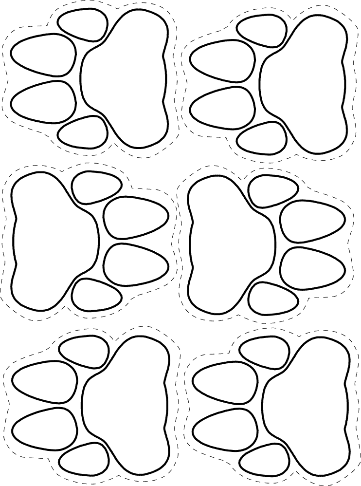 Paw print coloring pages â az coloring pages in style
