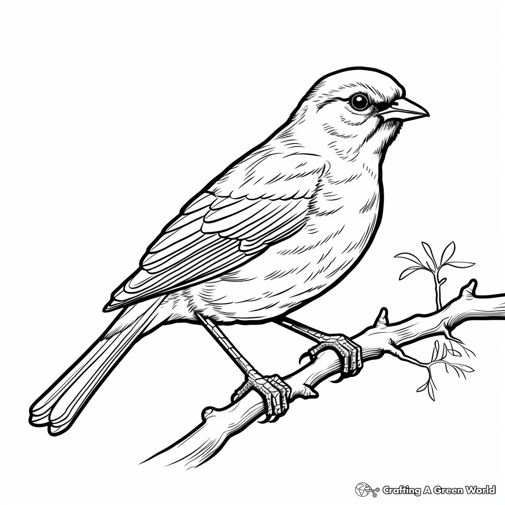 Red winged blackbird coloring pages