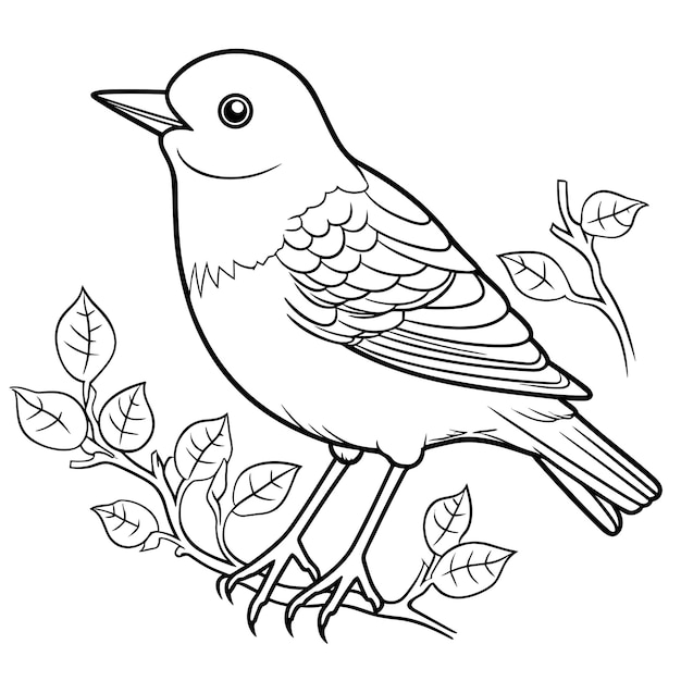 Premium vector blackbird coloring pages vector animals