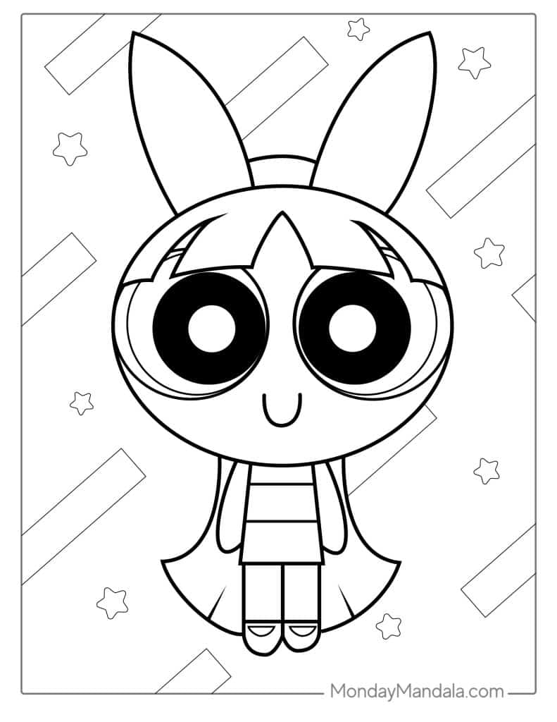 Powerpuff girls coloring pages free pdf printables