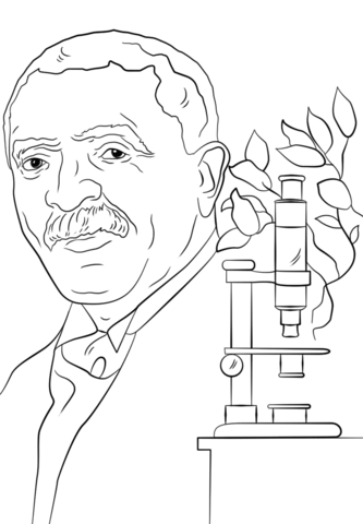 George washington carver coloring page free printable coloring pages