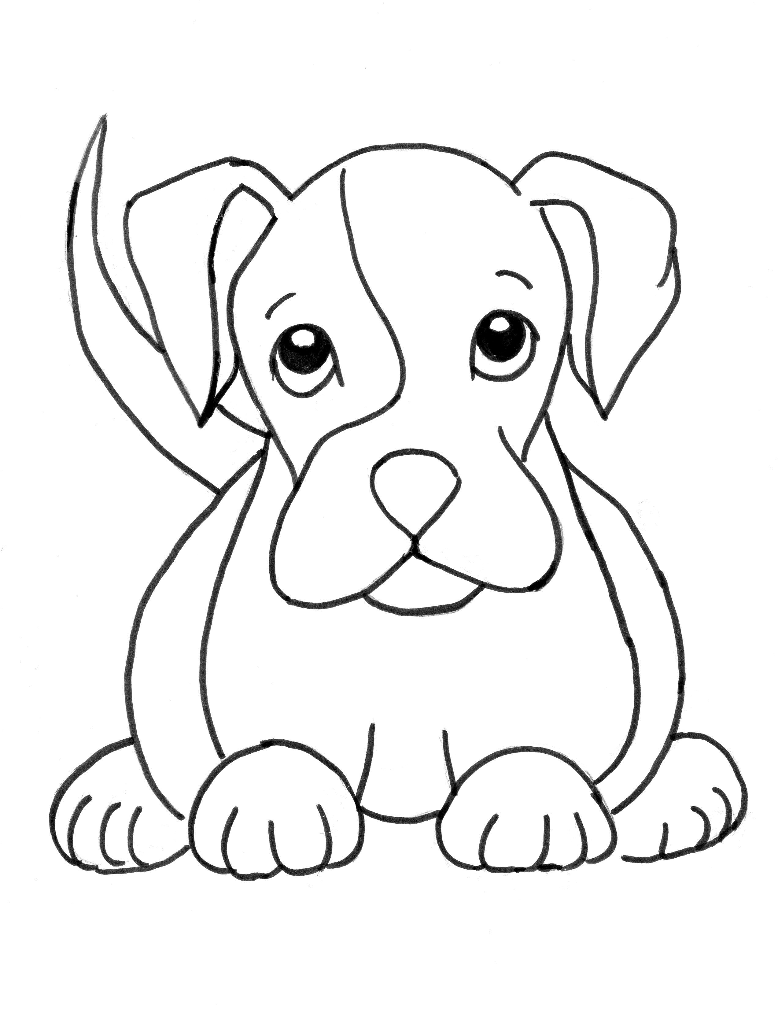 Boxer puppy coloring page