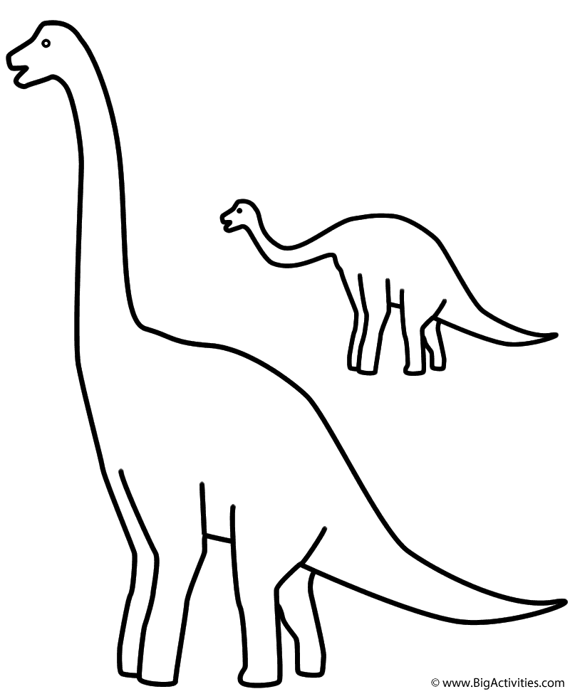 Brachiosaurus with baby