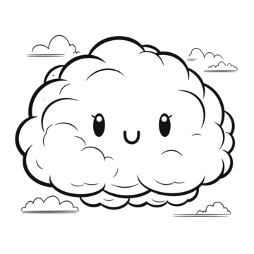 Cute cloud coloring page png transparent images free download vector files