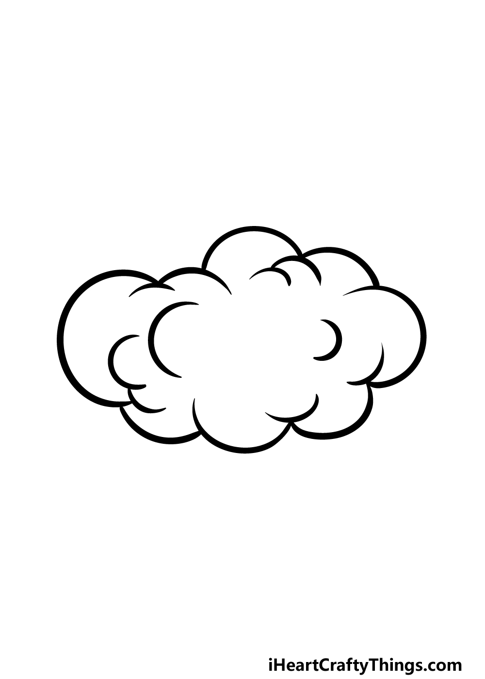 Cartoon cloud drawing