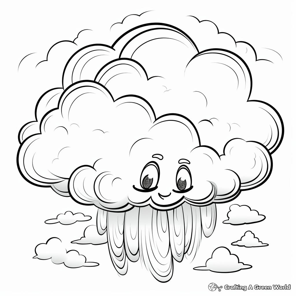 Cloud coloring pages