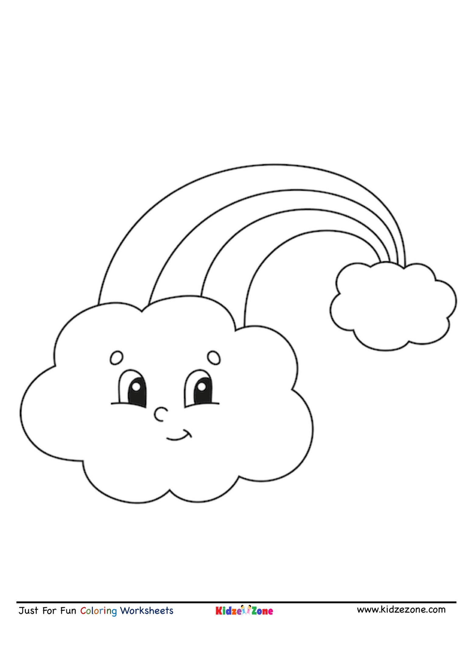 Cloud cartoon coloring page
