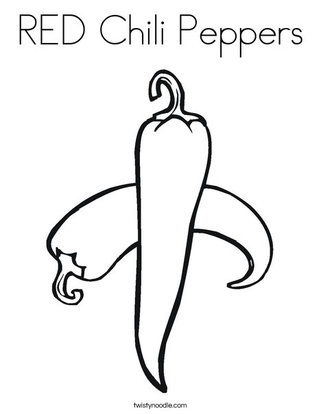 Red chili peppers coloring page