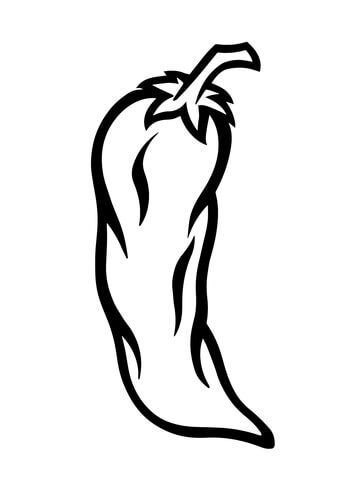 Chili pepper coloring page free printable coloring pages chili pepper chili pepper clipart stuffed peppers